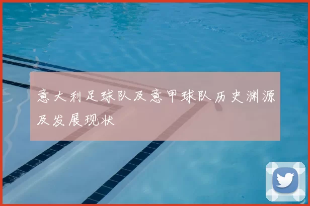 意大利足球队及意甲球队历史渊源及发展现状
